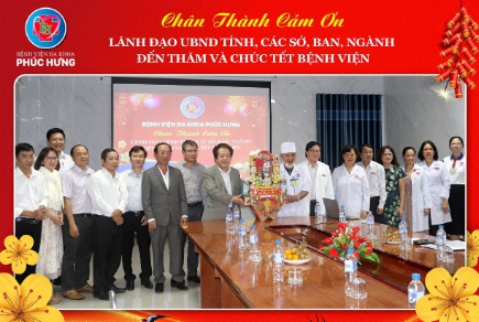 Phó Chủ tịch UBND tỉnh Võ Phiên đến thăm, chúc Tết Bệnh viện Phúc Hưng.